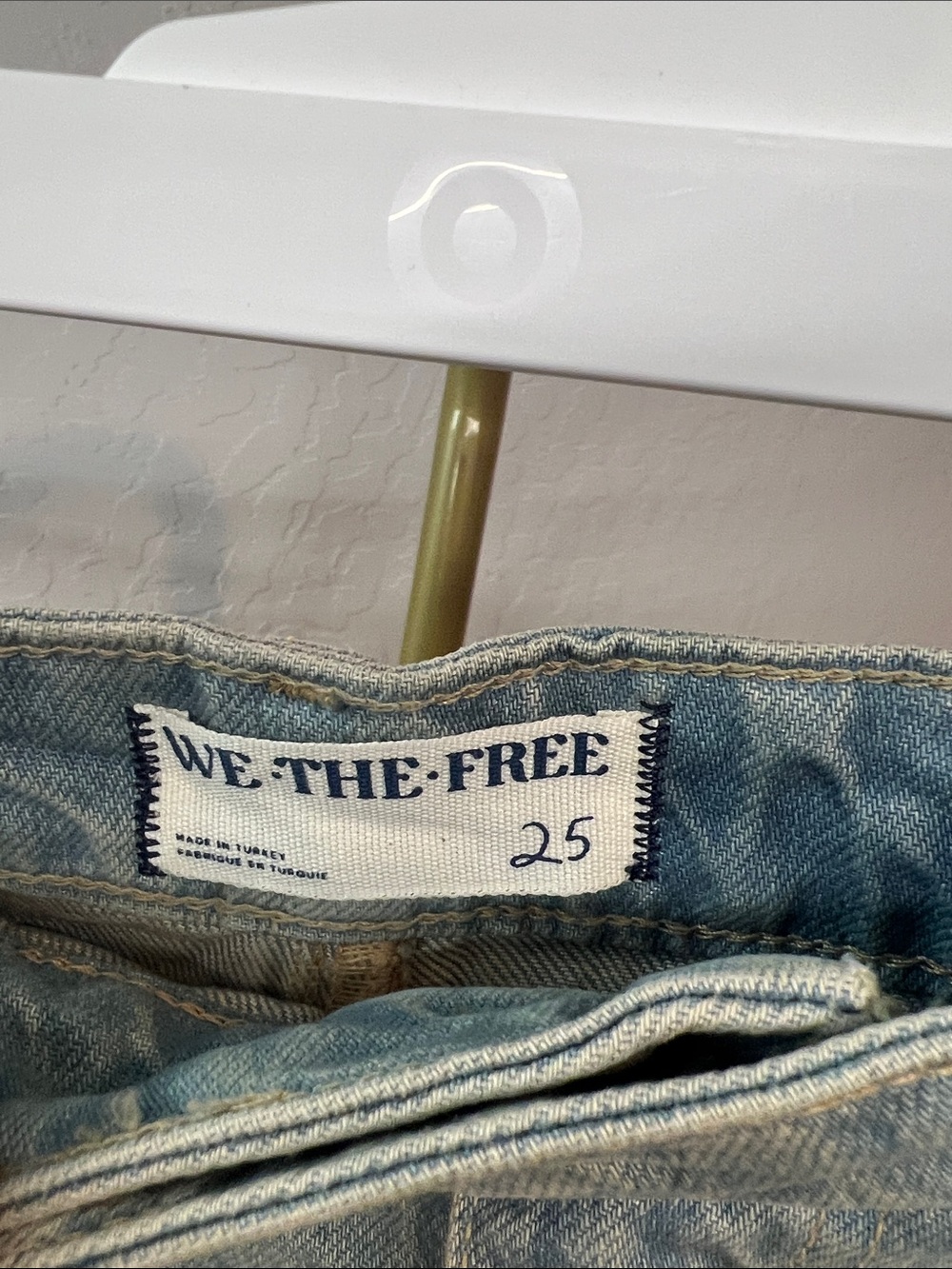 WE THE FREE Galivanting Denim Skort. SAMPLE/OVERSTOCK ITEMS. - Picture 5 of 5
